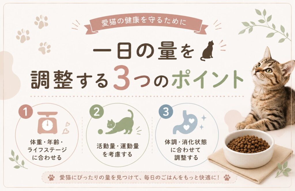 一日の給与量を調整する3つのポイント