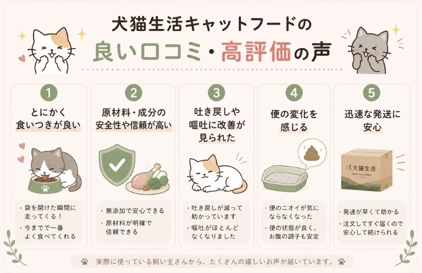 犬猫生活キャットフードのいい口コミ評判