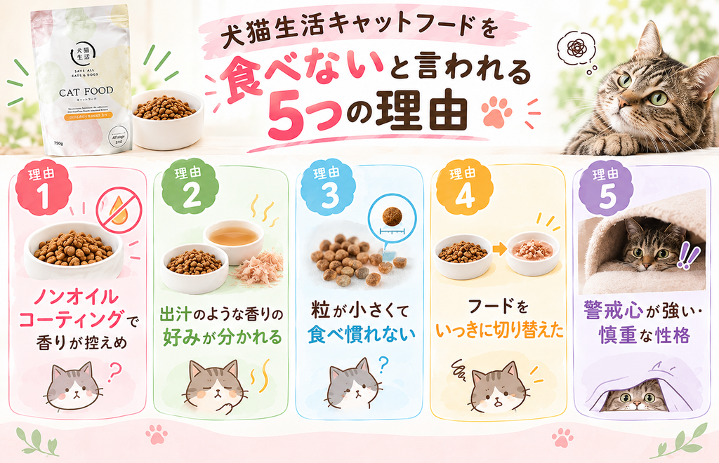犬猫生活を食べないと言われる5つの理由