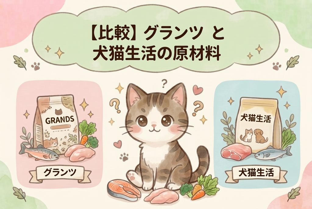 【比較】グランツと犬猫生活の原材料
