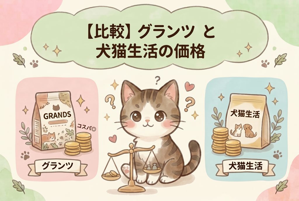 【比較】グランツと犬猫生活の価格
