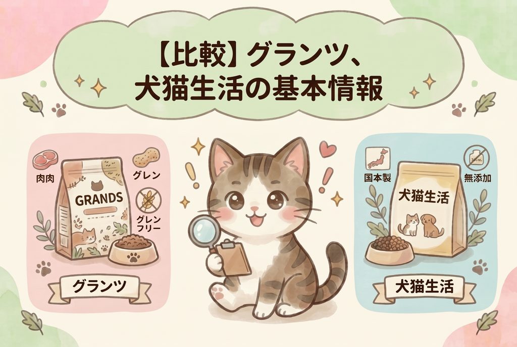 【比較】グランツと犬猫生活の基本情報